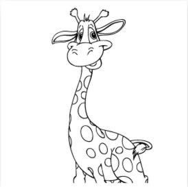 Malvorlage Giraffe